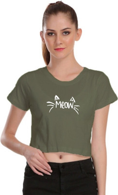 ANURUPAM FASHION Casual Printed Women Dark Green Top