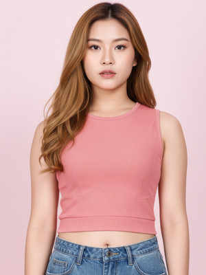 DADX Party Solid Women Pink Top