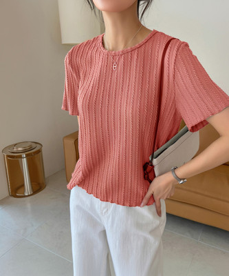 Istyle Can Casual Solid Women Orange Top