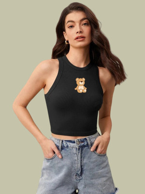 Tabadtod Casual Printed Women Black Top