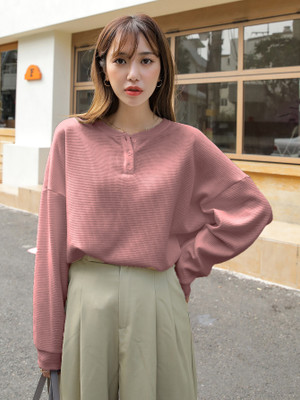 Rahi Trendz Casual Solid Women Pink Top