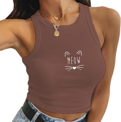 TeeWink Casual Printed Women Brown Top