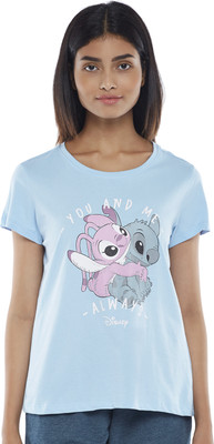 Dreamz by Pantaloons Casual Printed Women Light Blue Top