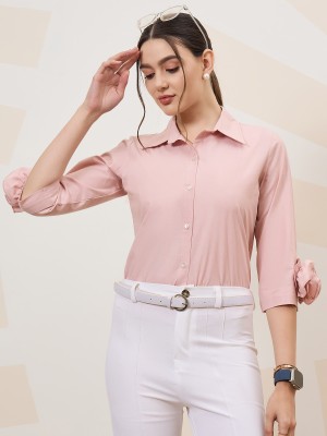 ATHENA Formal Solid Women Pink Top