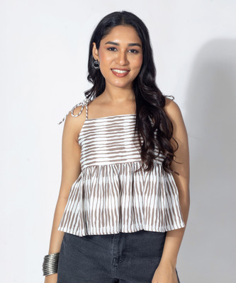 FashFun Casual Printed Women White Top