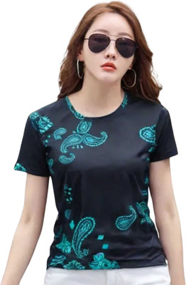 Madhave Casual Printed Women Black Top