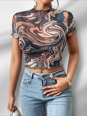 Cozynest Casual Printed Women Multicolor Top