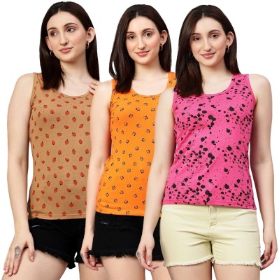 FASHA Casual Solid, Printed Women Multicolor Top