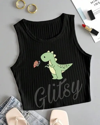Bartus Casual Printed Women Black Top