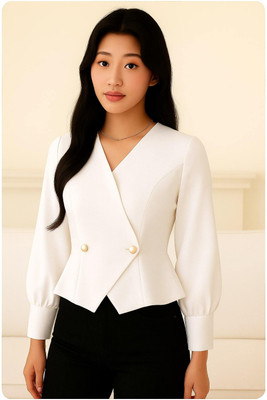 ICEVILA Casual Solid Women White Top