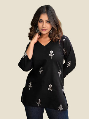 Kashonaa Casual Printed Women Black Top