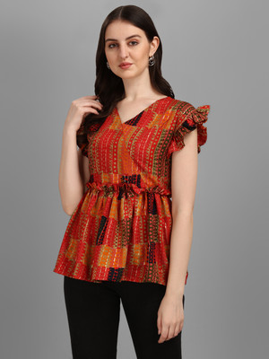 GUFRINA Casual Printed Women Multicolor Top