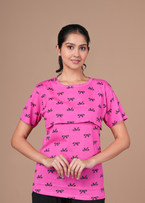 Mayaval Casual Printed Women Red Top