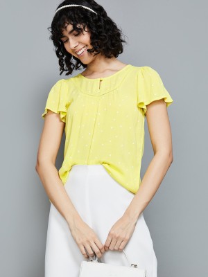 Fame Forever by Lifestyle Casual Solid Women Yellow Top