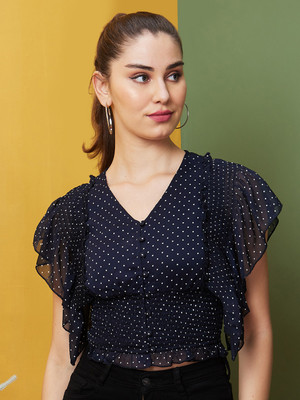 Globus Casual Printed Women Blue Top