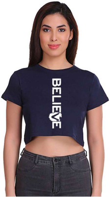 ANURUPAM FASHION Casual Printed Women Dark Blue Top