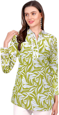 FABYHA Casual Printed Women Green Top