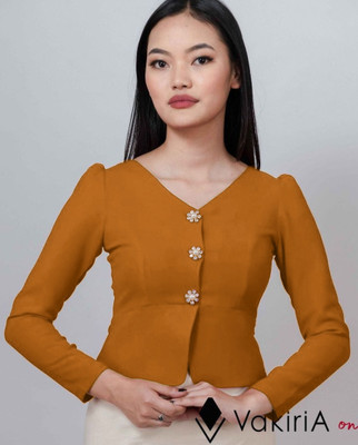 N F EXPRESS Casual Solid Women Brown Top