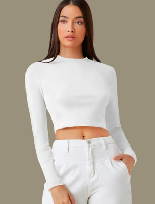 Maheshvi Casual Solid Women White Top