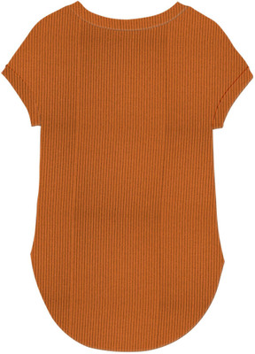 jovo Casual Solid Women Orange Top