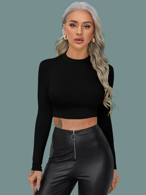 Dream Beauty Fashion Casual Solid Women Black Top