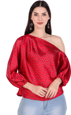 BoheeWohee Casual Self Design Women Red Top