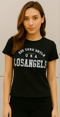 Rudi Casual Printed Women Black Top