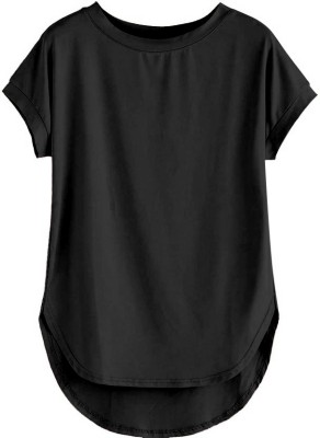 Oosh Casual Solid Women Black Top