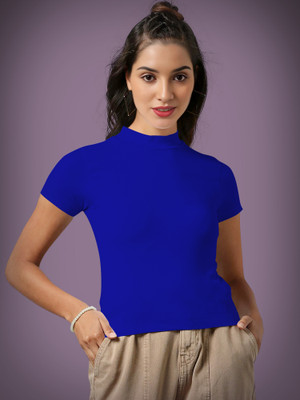 Maheshvi Casual Solid Women Blue Top