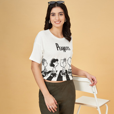 Honey By Pantaloons Casual Printed Women White Top