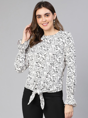 OXOLLOXO Casual Printed Women White Top