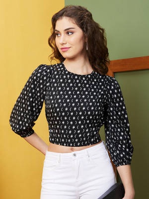 Globus Casual Printed Women Black, White Top