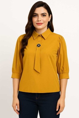 SHEHZADI ONLINE Party Solid Women Light Blue Top