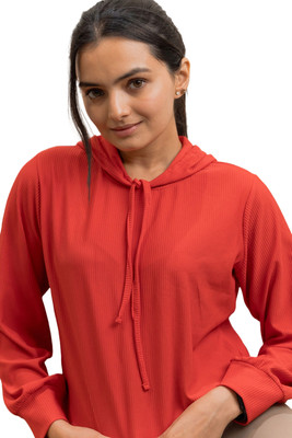 Prettify Casual Solid Women Red Top