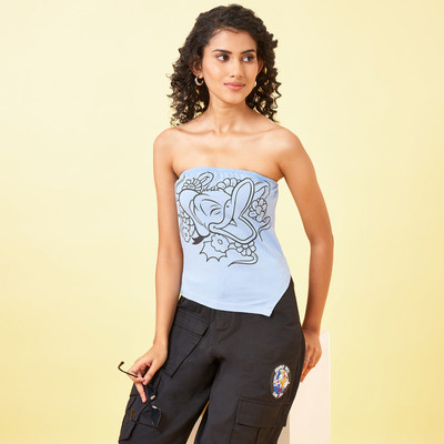 Honey By Pantaloons Casual Solid Women Blue Top