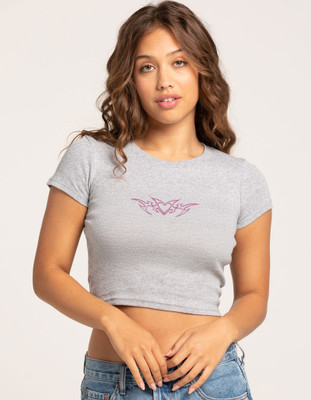 Sollobell Casual Self Design Women Grey Top