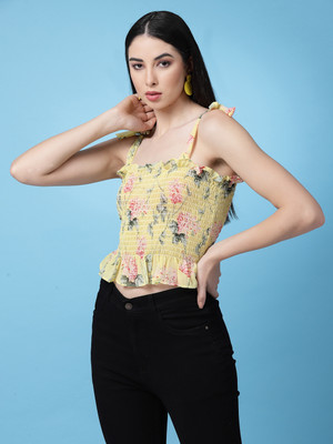 Oomph! Casual Floral Print Women Multicolor Top