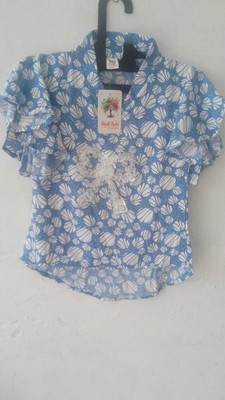 world choice Party Floral Print Women Light Blue Top