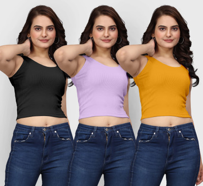 Moda Rapido Casual Solid Women Multicolor Top