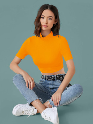 Kashonaa Casual Solid Women Yellow Top