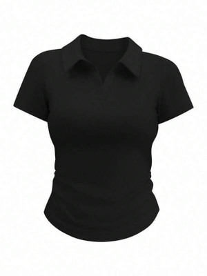 Trendystar Casual Solid Women Black Top
