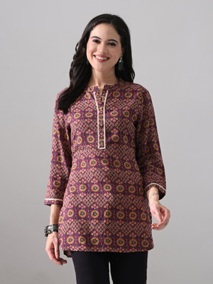 Meesan Party Printed Women Multicolor Top