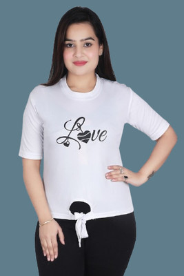 Geetanjali Casual Printed Women White Top