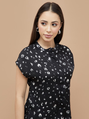 CODE by Lifestyle Casual Printed Women Black, White Top