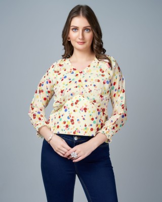 Frockery Casual Printed Women Multicolor Top