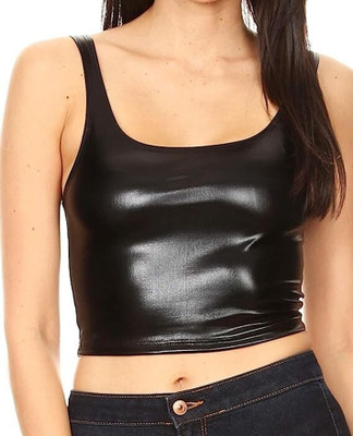 Maone Party Solid Women Black Top