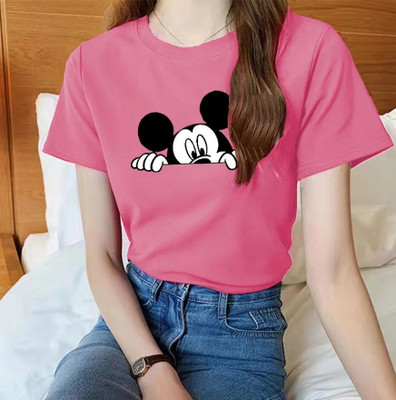 FAIRIANO Casual Printed Women Pink Top