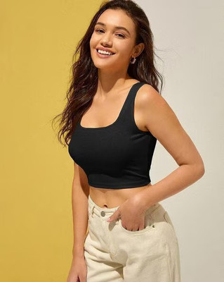 Nxtwin Casual Solid Women Black Top