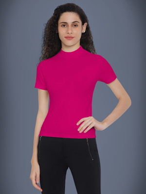 Maheshvi Casual Self Design Women Pink Top