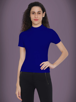 Kashonaa Casual Solid Women Blue Top